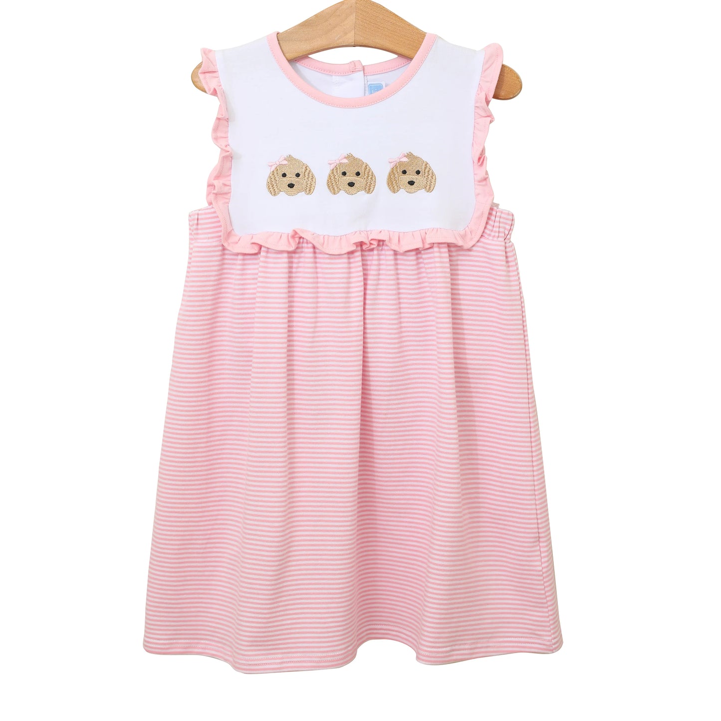 Puppy Trio Embroidery Dress