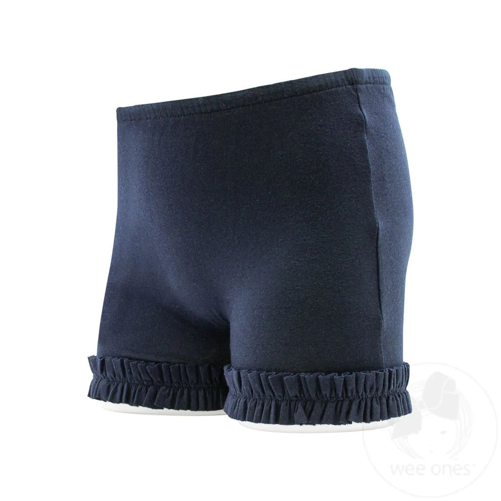 Wee Ones Wundershorts Ruffle-Navy