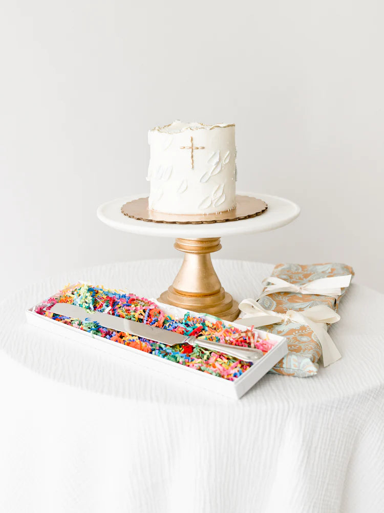 White Seersucker Keepsake Knife