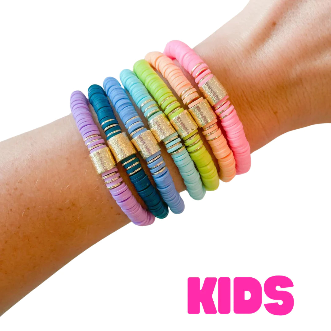 Kids Lime Green Heishi Bracelet