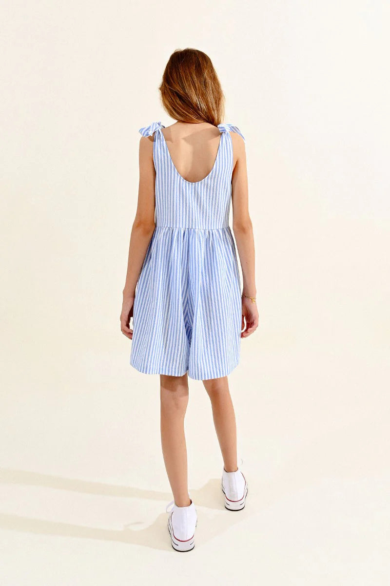 Blue Striped Jumpsuit