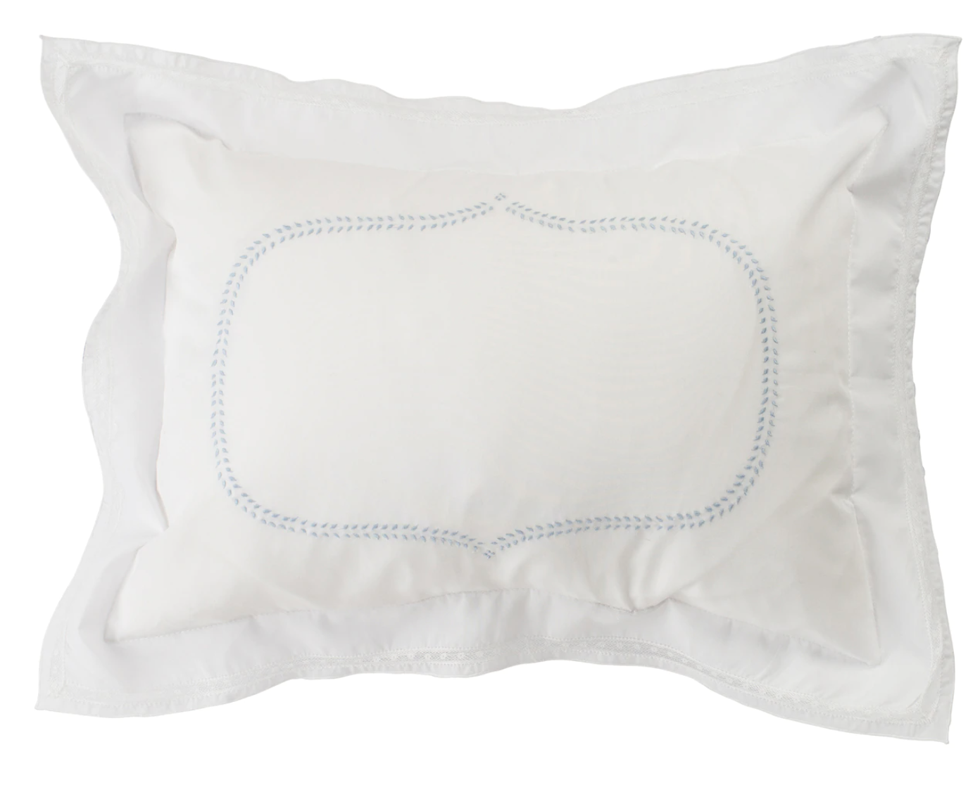 Blue Leaf Pillow Cover