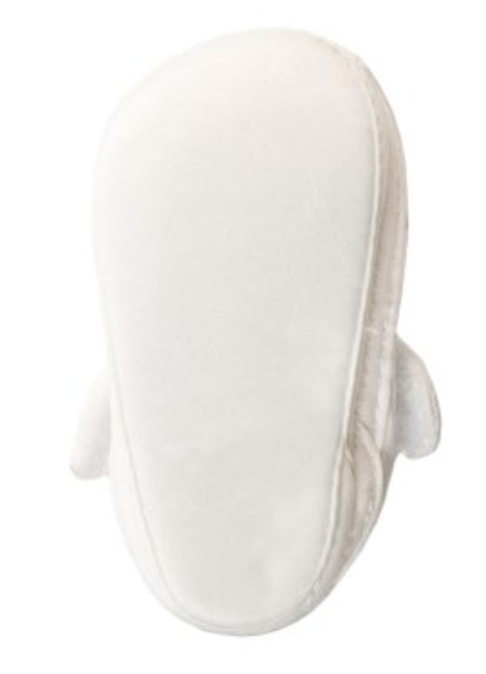 Girls Satin Monogram Crib Shoe