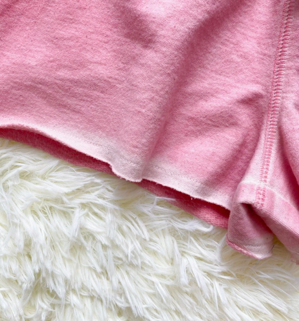 Quartz Pink Raw Edge Short