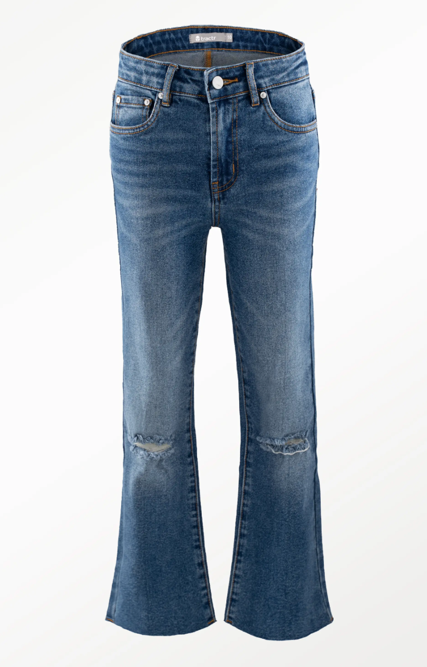 High-Rise Crop Flare Jeans