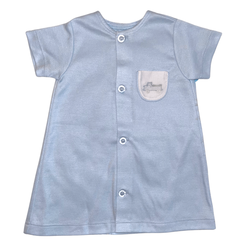 Blue Pocket Truck Knit Daygown