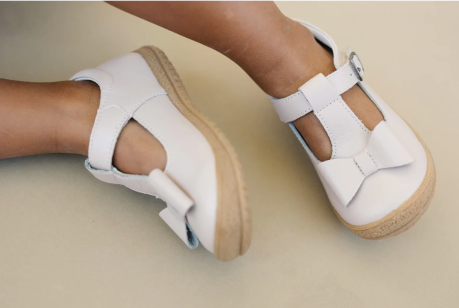 Emma Bow Mary Janes, Almond