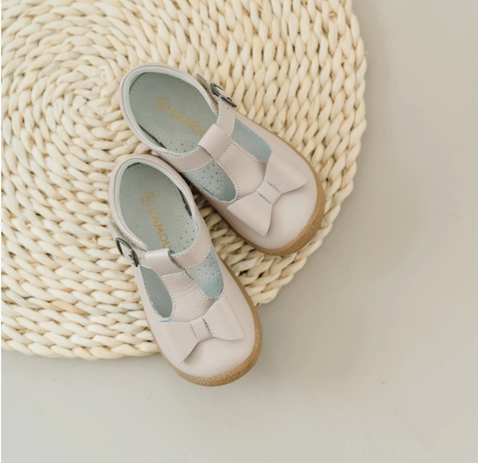 Emma Bow Mary Janes, Almond
