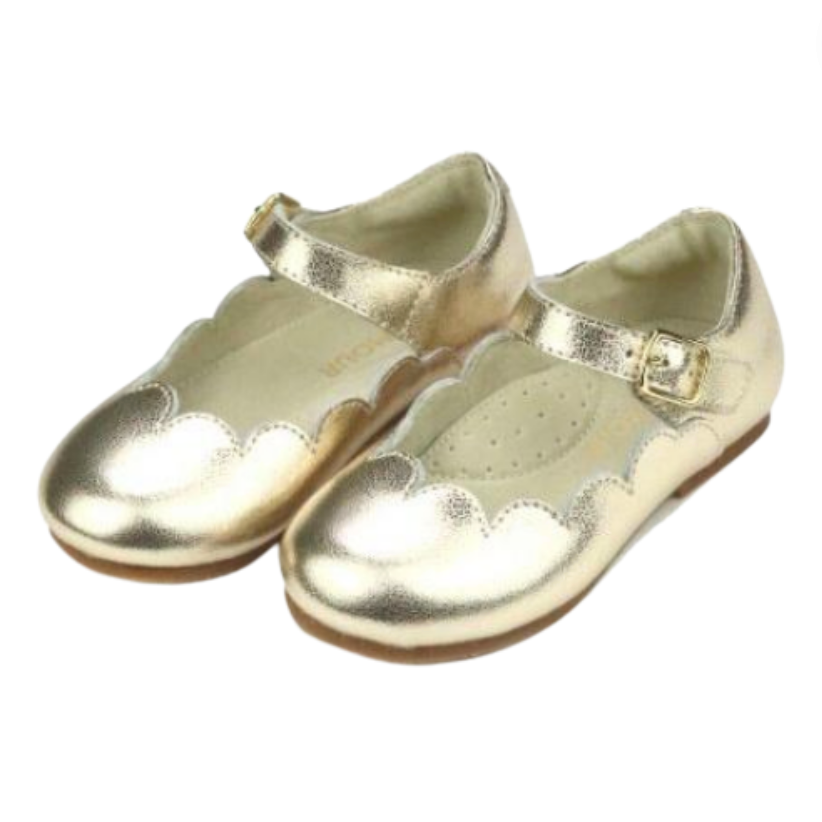 Sonia Scalloped Flat, Gold