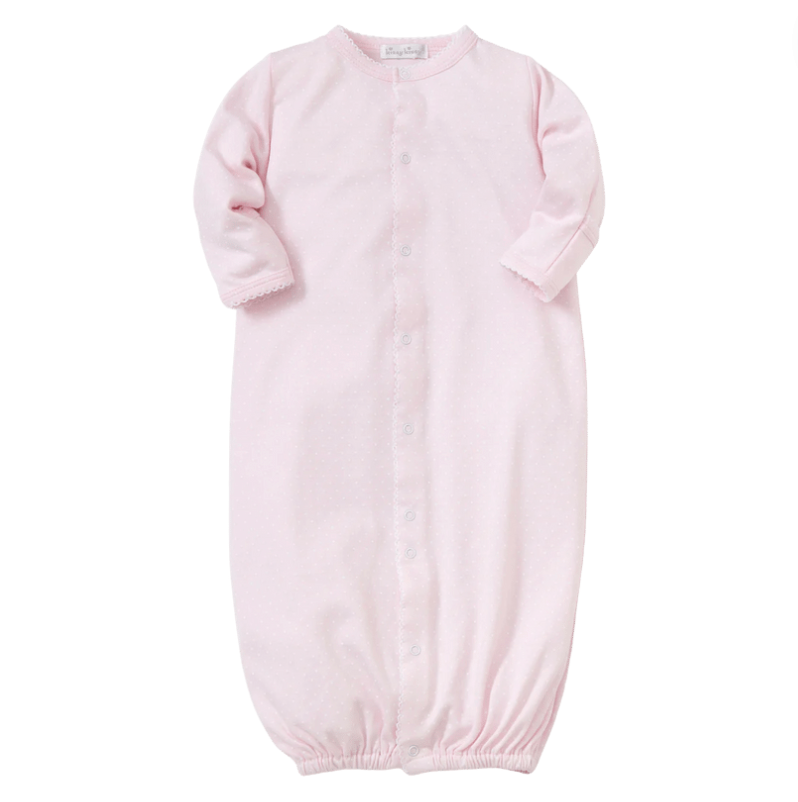Dots Print Converter Gown, Pink