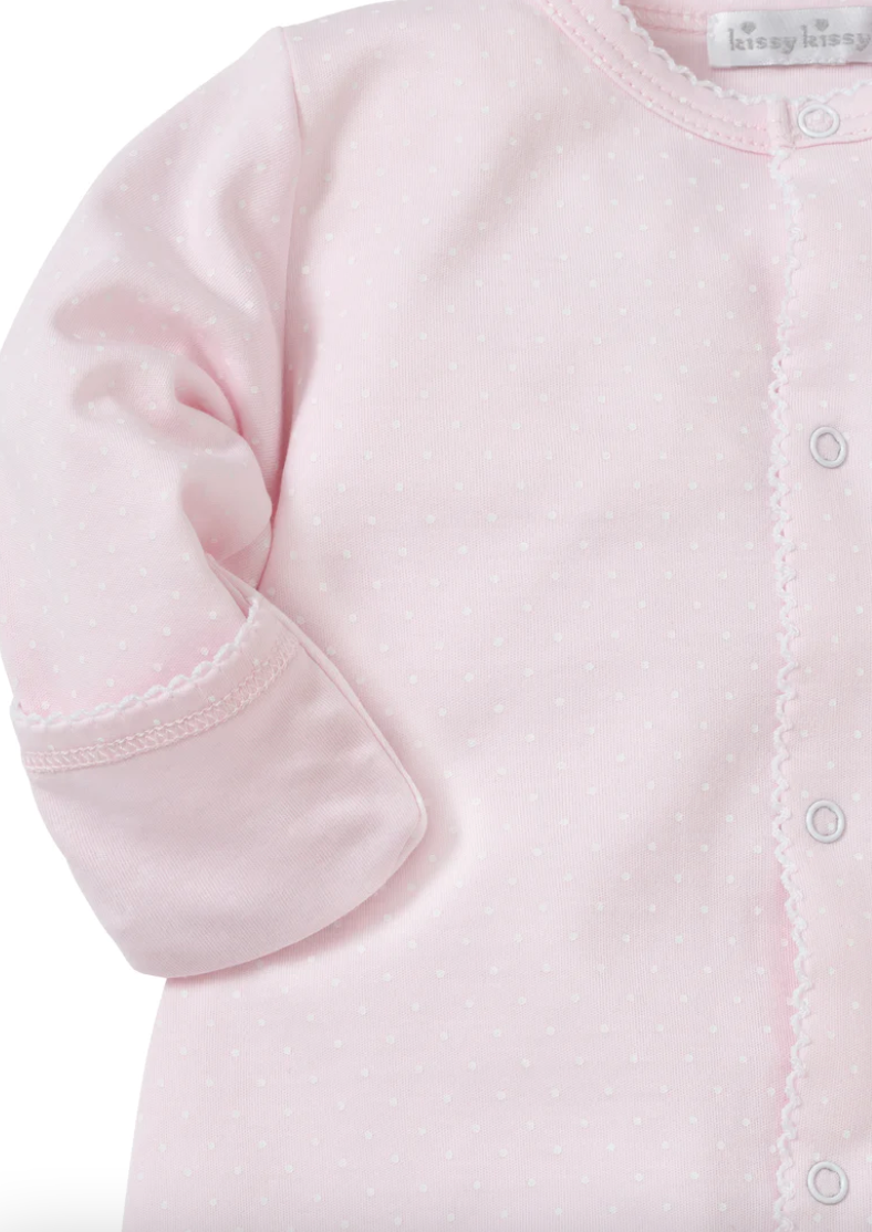 Dots Print Converter Gown, Pink