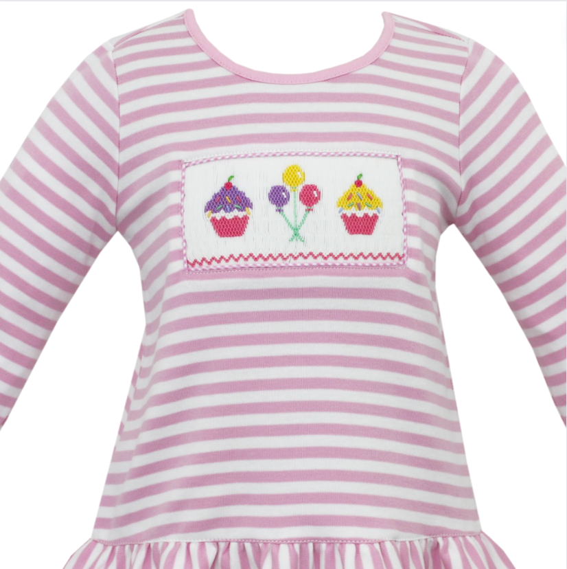 Pink Birthday Smocked Shirt