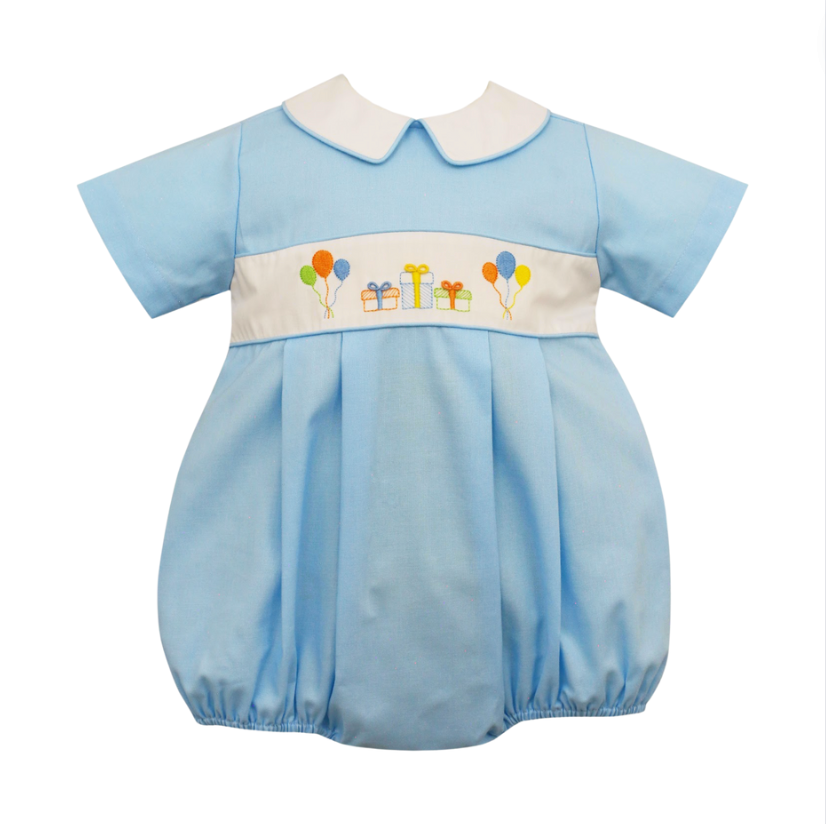 Birthday Smocked Boys Bubble
