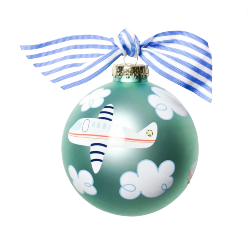 Around the World Plane Ornament - 100mm