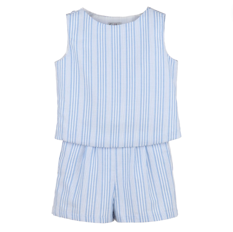 Emma Short Set - Blue Stripe