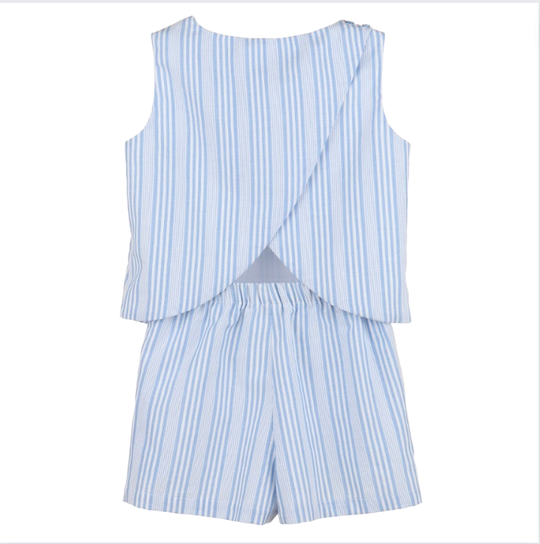 Emma Short Set - Blue Stripe