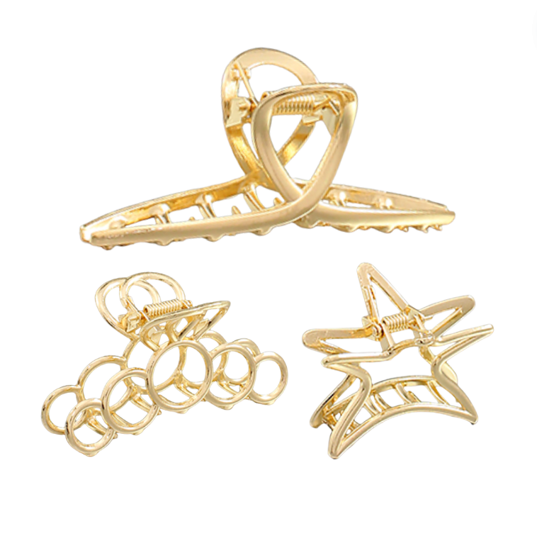 Mini Gold Claw Clips