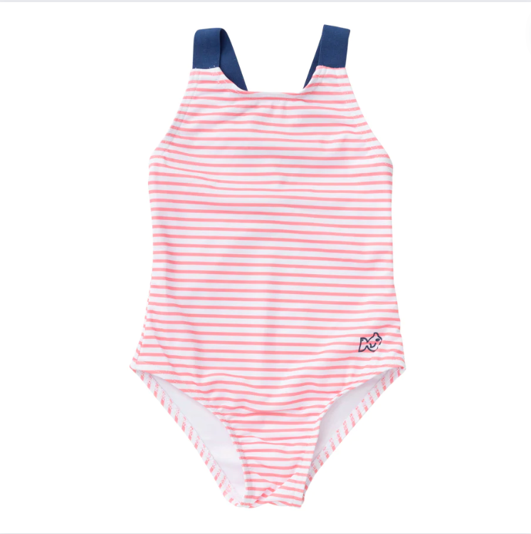 Creek Crossing Swimsuit - Plumeria Stripe