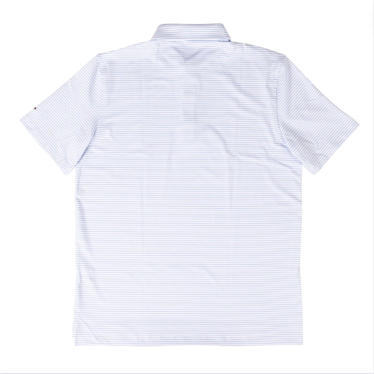 Light Blue Varsity Stripe Performance Polo