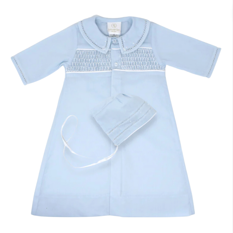 Royal Daygown & Bonnet - Blue