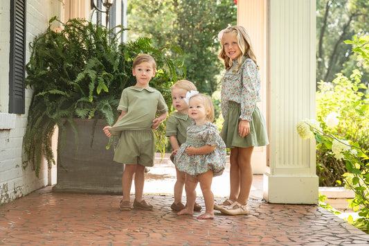 Haley Evergreen Floral Dress