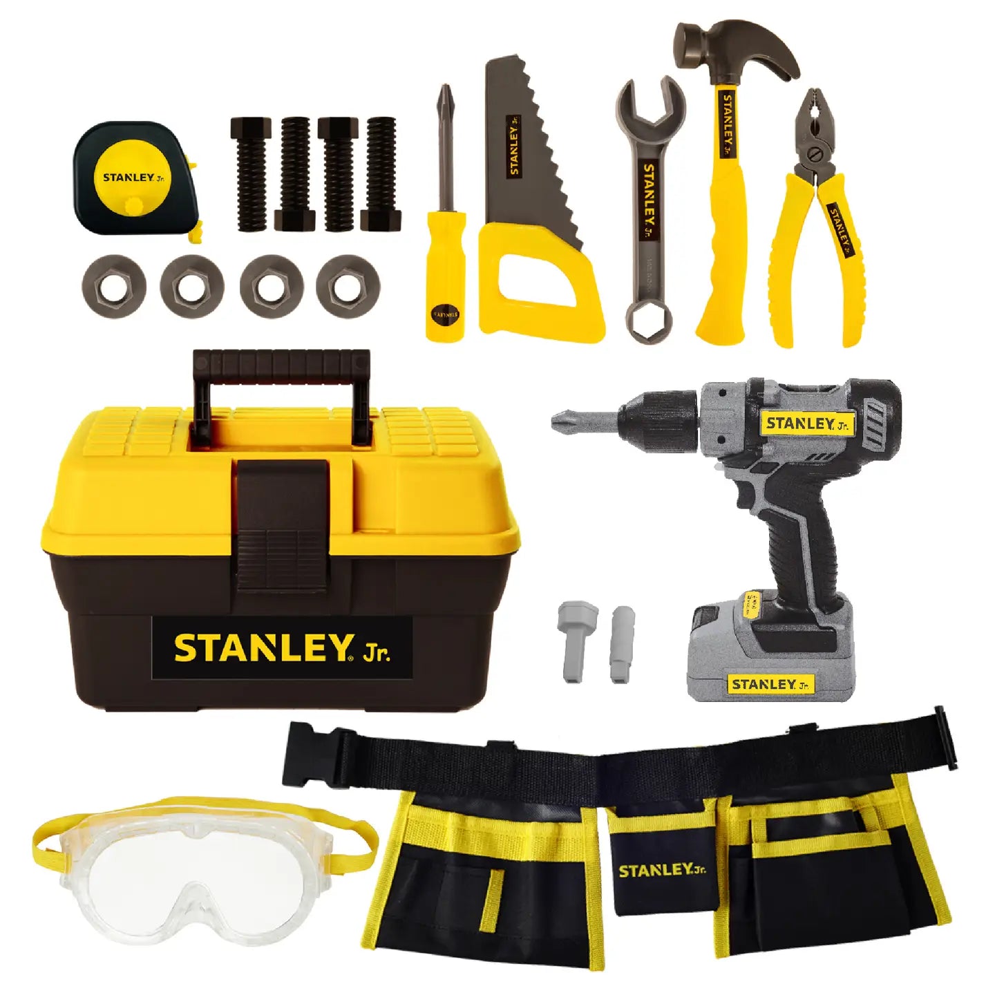 Red Toolbox Stanley Jr. Battery Operated 21-Piece Toolset