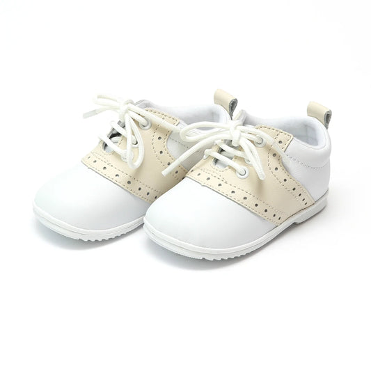 Austin Saddle Shoe - White/Beige