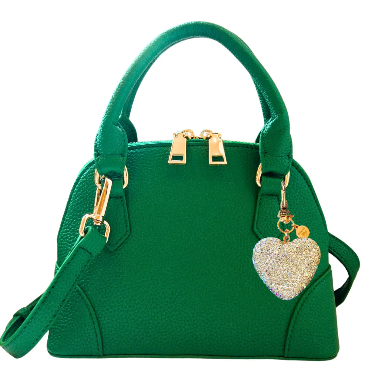 Charlotte Purse: Holiday Crystal Heart - Green