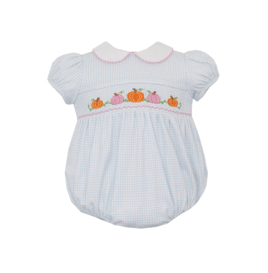 Pumpkin Gingham Girl's Bubble