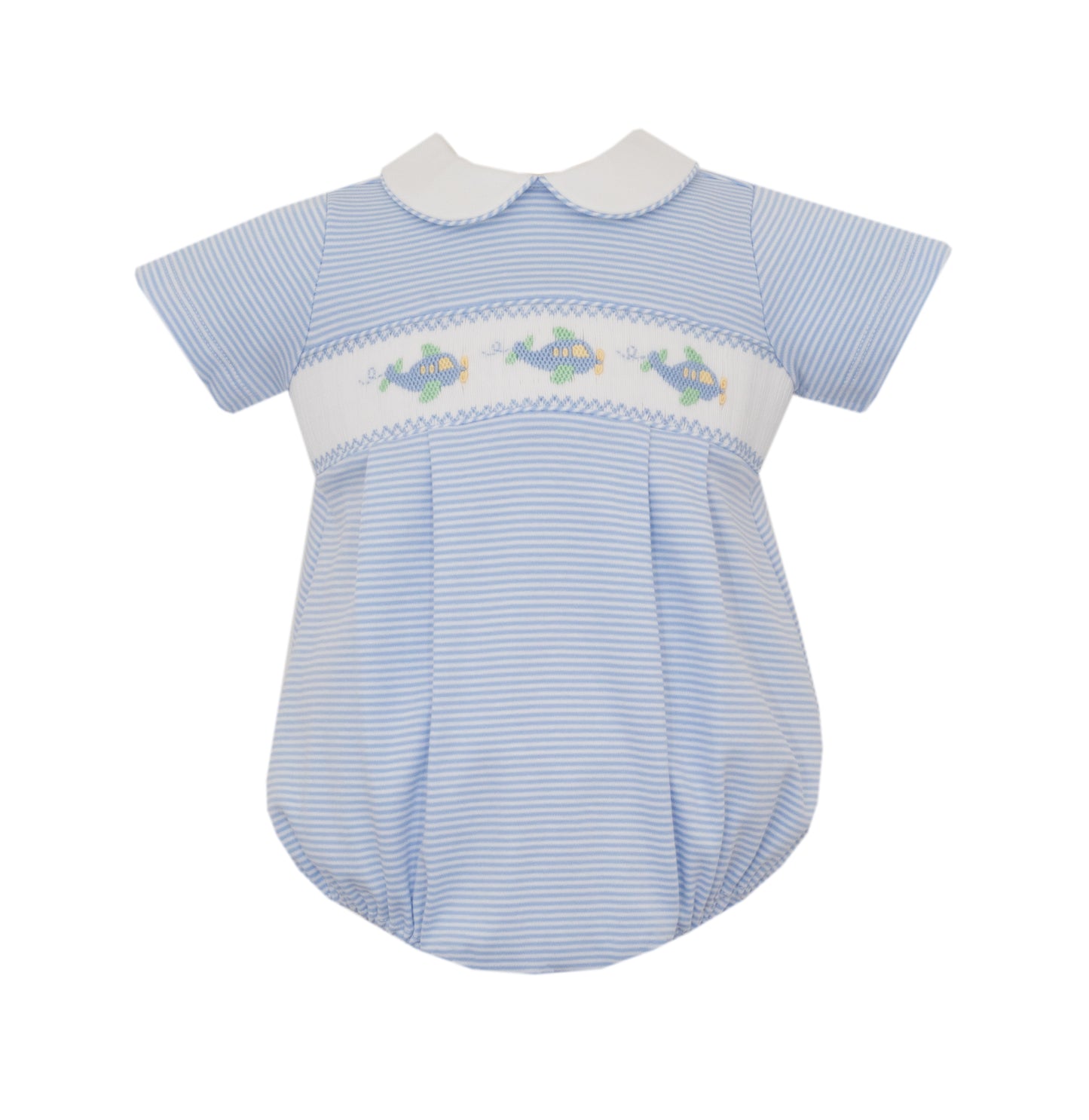 Boy's Blue Knit Airplane Bubble