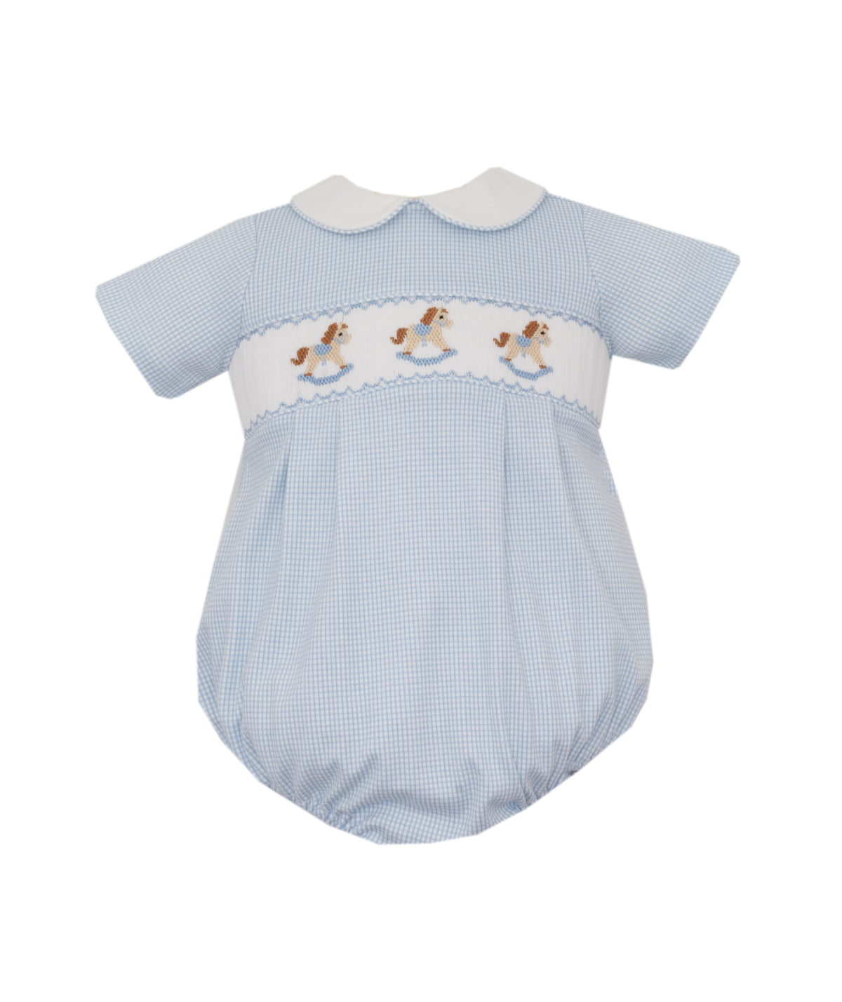 Rocking Horse Gingham Boy's Bubble