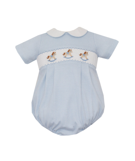 Rocking Horse Gingham Boy's Bubble
