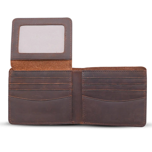 Wallet w/ Flap out ID Window - Dark Brown