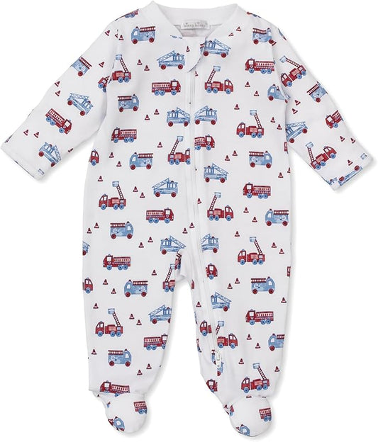Kissy Kissy Flashing Firetrucks Footie w/ Zip