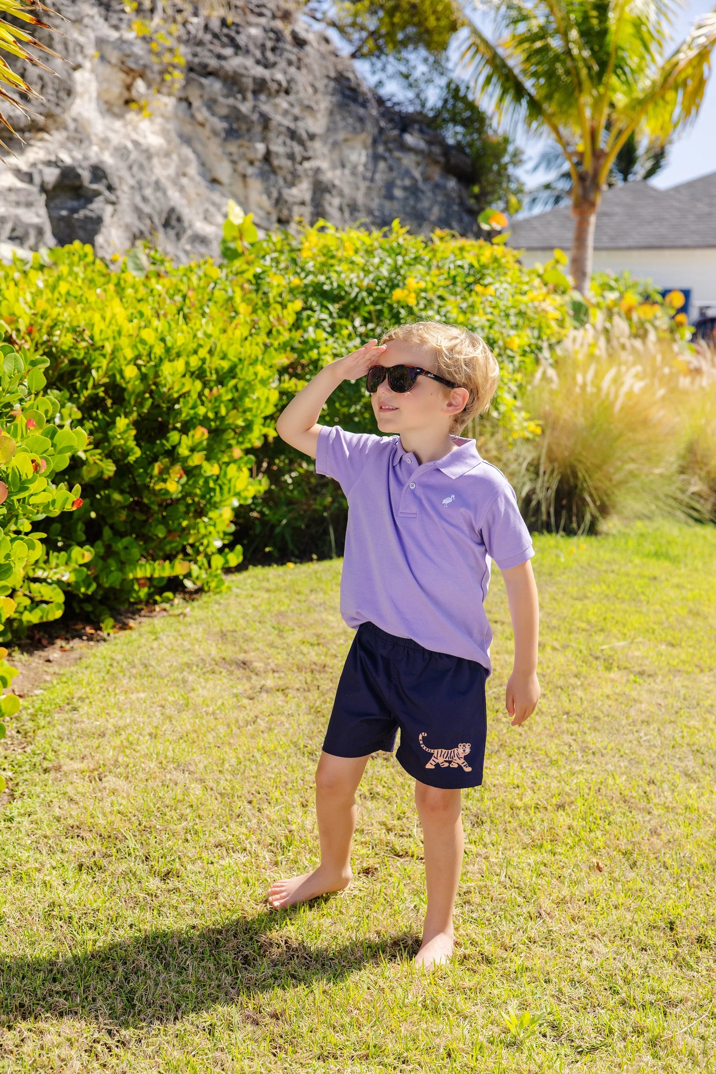 Shelton Shorts - Nantucket Navy w/ Tiger