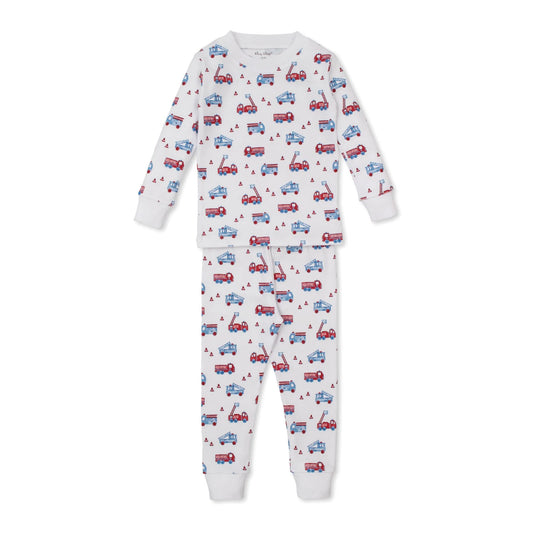 Kissy Kissy Flashing Firetrucks Pajama Set