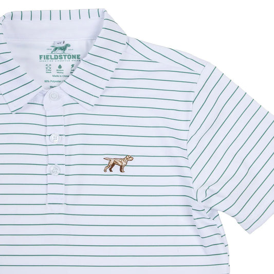 Youth Driftwood Polo - Green/White
