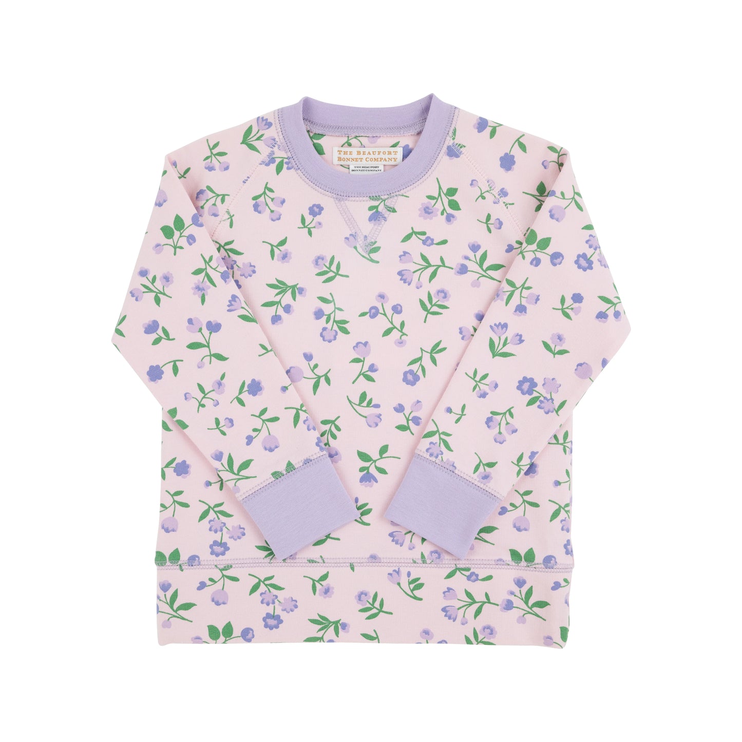 Cassidy Crewneck - Lavender Tulips