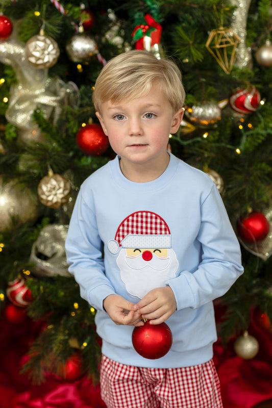 Blue Santa Pullover