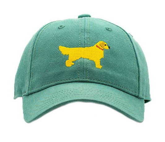 Kids Golden Retriever Baseball Hat - Moss Green