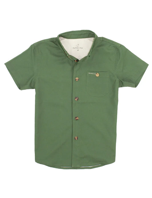 Properly Tied Boys Sportsman Field Shirt-Moss