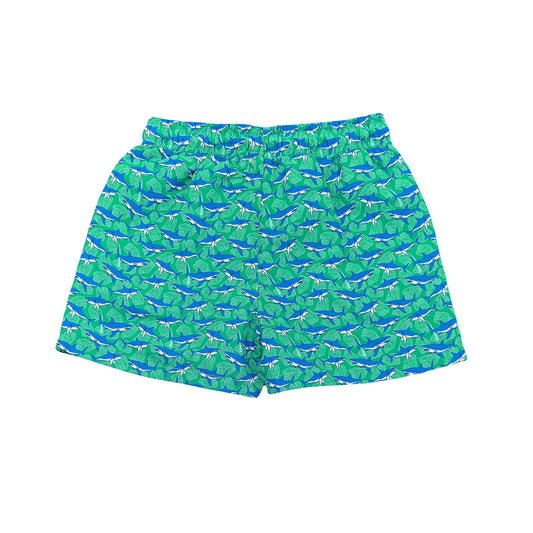 Saint Simons Swim Trunk - Green Shark