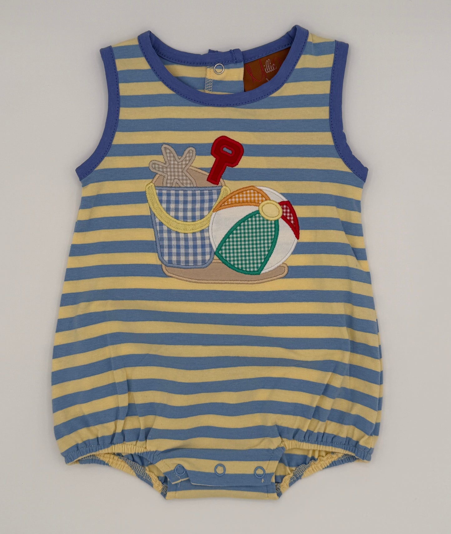 Beach Fun Applique Boys Bubble