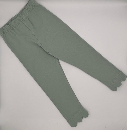 Sage Scalloped Leggings