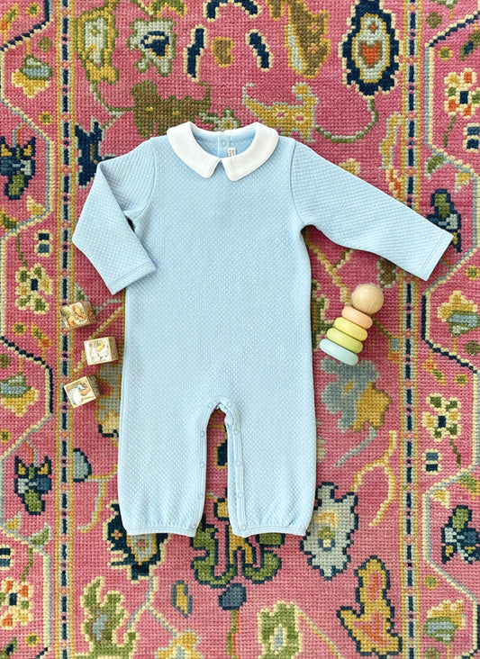 Potter's Playsuit-Quilted-Buckhead Blue/Worth Ave White