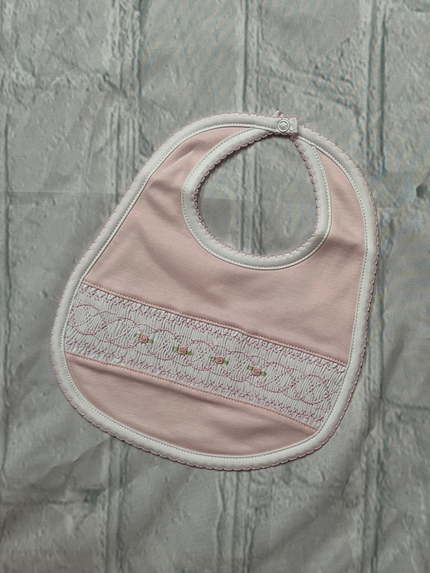 Abby Smocked Bib - Pink