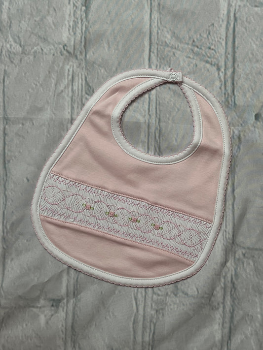 Abby Smocked Bib - Pink