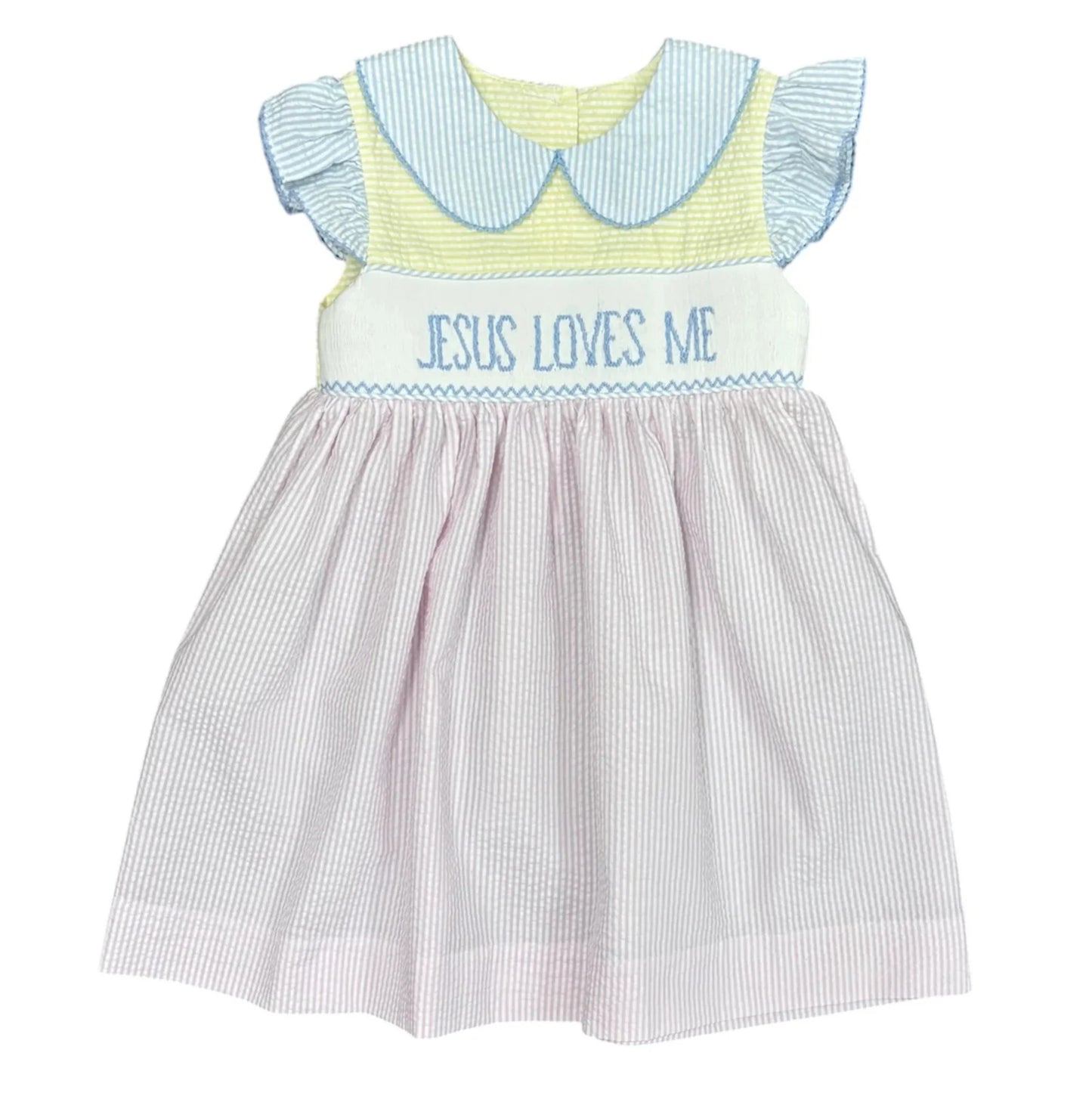 Jesus Loves Me Flutter Sleeve Dress