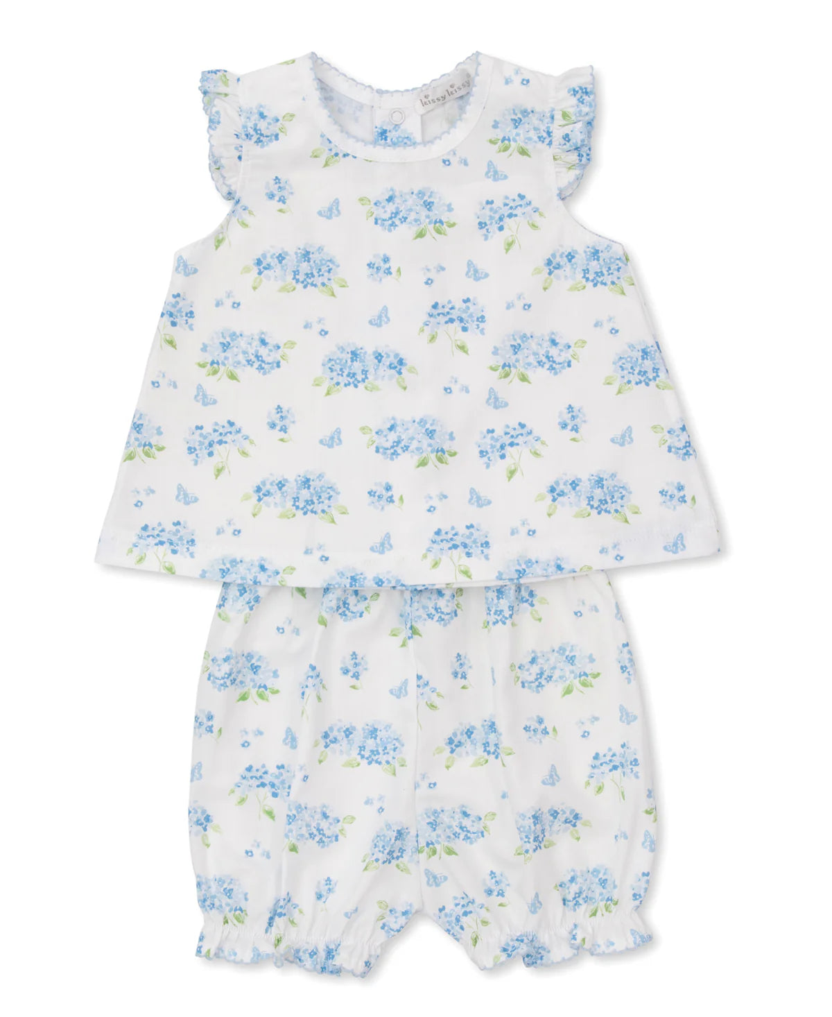 Heavenly Hydrangeas Woven Sunsuit Set