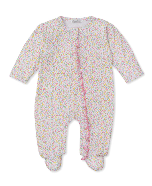 Garden Trellis Floral Zip Footie